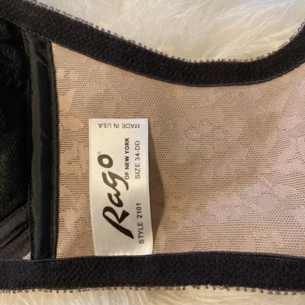 RAGO Women's Rago 2101 Lacette Satin and Lace Wireless Support Bra 34DD - Picture 5 of 9